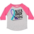 thumbnail image 3 of Inktastic Never Stop Fighting Suicide Prevention Awareness Ribbon Boys or Girls Toddler T-Shirt, 3 of 5