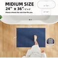 thumbnail image 2 of DEA Bathroom Rugs Non Slip Washable, Super Absorbent Thin Bath Mat Quick Dry Low Pile Bathroom Rug, Navy Blue 24"x36", 2 of 18