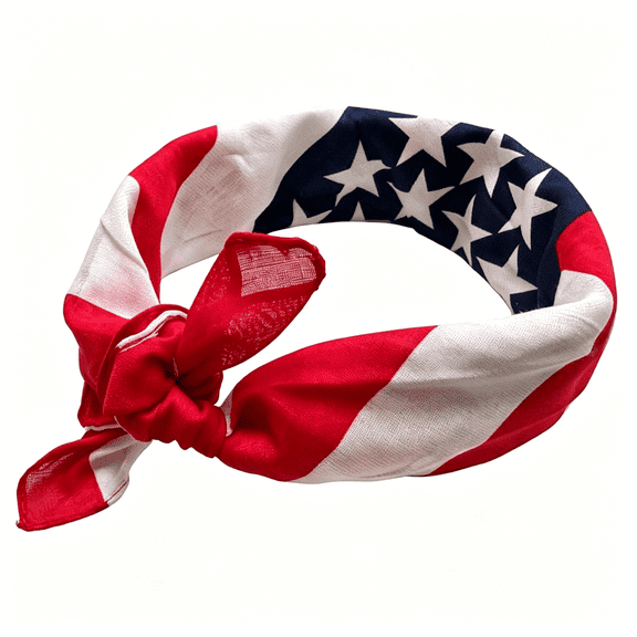 TELOLY American Flag Bandana Headband Red White&Blue: 4Th of July Bandana Head Scarf for Women&Men,Patriotic Head Bands Usa Fourth of July Hair Accessories for Independency Day