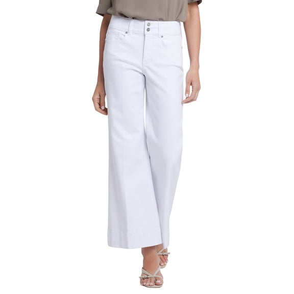 NYDJ womens Mia Optic White Palazzo Jean, 0, White