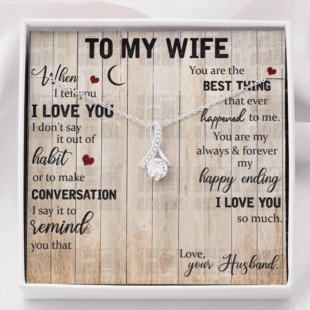 Wife Anniversary Gift Gift From husband To My Wife Necklace Gift For her personalized gift Anniversary Gift For Wife Wife Necklace