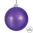 thumbnail image 3 of Vickerman 2.75" Christmas Ornament Ball, Plum Shiny Finish, Shatterproof Plastic, UV Resistant, Holiday Christmas Tree Decoration, 12 Pack, 3 of 5