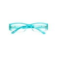 thumbnail image 3 of Eyebogo Kaylee Women Rectangular Reading Glasses, Aqua, +3.00, 3 of 7