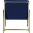 thumbnail image 3 of Meridian Furniture Zayne Navy Velvet Accent Chair with Gold Iron Frame, 3 of 5
