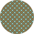 thumbnail image 1 of Ahgly Company Machine Washable Indoor Round Transitional Red Brown Area Rugs, 6' Round, 1 of 7