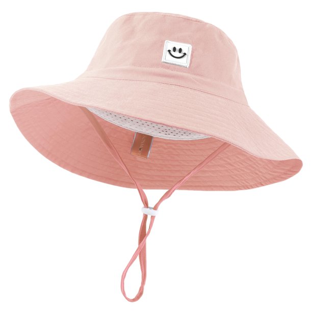 Sombrero de pescador Sonmony Smile Face UPF 50+ para niños
