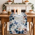 thumbnail image 2 of Table Runner 72 Inches Long for Kitchen Dining, Navy Blue Spring Floral Dresser Scarf Farmhouse, Dining Table Decorations for Wedding/Parties, Farmhouse Butterfly Watercolor 18 x 72 In, 2 of 8