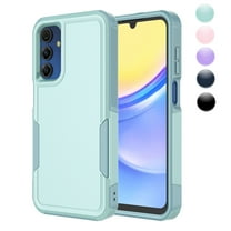 Njjex for Samsung Galaxy A15 5G Phone Case,Shockproof Dust/Drop Proof 2-Layer Full Body Protective Heavy Duty Durable Rugged Hybrid Cover for Galaxy A15 5G,Mint Green