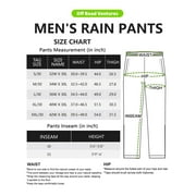 Off Road Ventures Mens Rain Pants Waterproof Windbreaker Lightweight Hiking Pants for Golf Travel