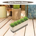 thumbnail image 3 of Windowsill Flower Pot Window Box Planter Rectangular Planter Box with Saucer Small Plant Container for Succulents Patio Balcony Use, 3 of 5