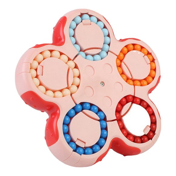 Cubo de frijoles giratorio, novedoso juego de inteligencia, juguetes de escritorio de oficina, rompecabezas para dedos, juguete para Rosa