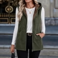 thumbnail image 5 of KICILVS Fleece Lined Vest for Women Warm Winter Casual Waistcoat Hooded Full Zip Sleeveless Jacket with Pockets, 5 of 8