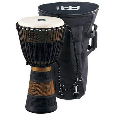 MEINL Earth Rhythm Series Original African-Style Rope-Tuned Wood Djembe with Bag Medium
