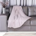 thumbnail image 6 of 50" X 60" Beige and Brown Woven Cotton Herringbone Throw Blanket with Fringe, 6 of 8