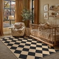 thumbnail image 2 of BERTHMEER Checkered 3x5 Easy Jute Indoor Outdoor Carpet, Washable Rugs for Entryway Living Room Farmhouse Area Rug, Non Slip Checkerboard Indoor Door Mat for Entry Patio Deck, 2 of 8