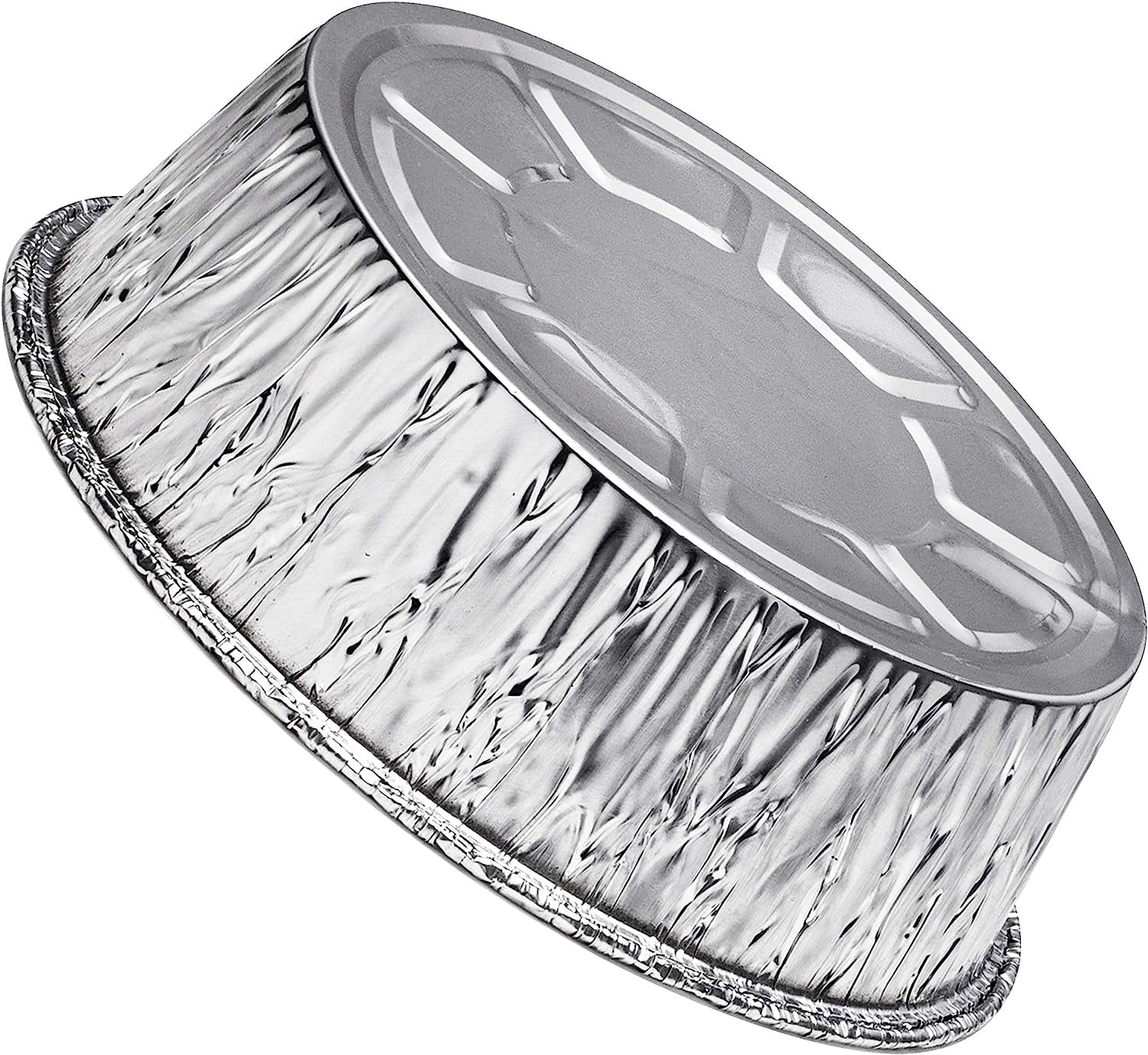 8” Round Dutch Oven Liners Aluminum Pans for Cakes, Lasagna Displastible 20 Pack