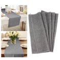 thumbnail image 1 of ADDHAT Linen Table Runner Grey Solid Pattern Table Decor for Wedding Party and Home, 1 of 5