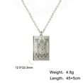 thumbnail image 5 of TEAMER Stainless Steel Tarot Cards Necklace Vintage Tarot Jewelry Good Luck Amulet Pendants for Women, 5 of 5