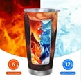 thumbnail image 6 of KLL Sunset Blossoms Phoenix Perch Print 40oz Stainless Steel Insulated Car Cup with Spillproof Lid - Keep Your Drink Hot or Cold on the Go-Straw Three-piece Set, 6 of 8