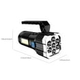 thumbnail image 4 of Seven Lights In One Brightest Outdoor Flashlight 1000 Lumens LED Flashlight 7pcs LED Light Rechargeable Powerful Torch Long Throw Up To 100-300 Meters, 2025 Room Decorations, 4 of 9