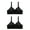 Black, variant on Tnhcen Underwire Bras 2PC Women's Large Size Non-Steel Ring Gathered Breathable Underwear (Plus Extended Buckle 0.3) Daily Bra No Underwire Women's Underwear Womens Underwear, 38