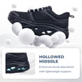 thumbnail image 4 of AOV Womens Wide Toe Box Walking Shoes Arch Support Plantar Fasciitis Tennis Sneakers Casual Athletic Running Shoes AllBlack Size 7.5, 4 of 6