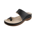 thumbnail image 2 of Sandalias de plataforma con cuña hueca para mujer, informales, retro, con puntera Wmkox8yii  ytu1711, 2 of 3