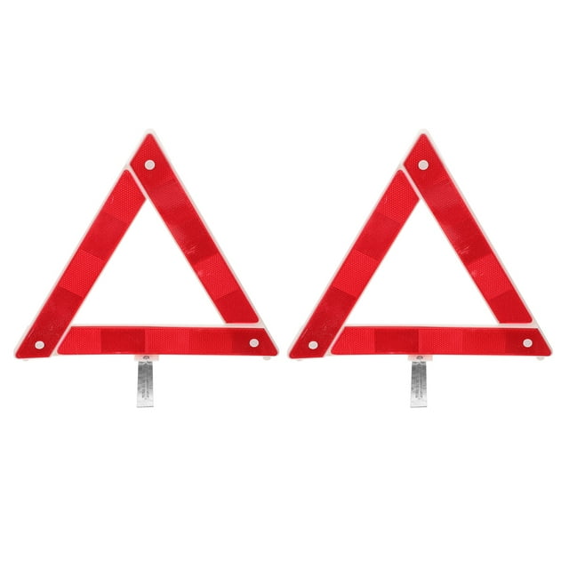 RENACLIPY 2pcs Car Triangle Warning Light Reflective Warning Triangle Plastic Emergency Signaling For Vehicles