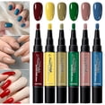 thumbnail image 3 of Nail Polish Pen Set, Water Based Nail Art Polish 6 Colors, Quick Dry Nail Art Pens with Brush Tip No UV Lamp Needed for DIY Home Manicure, 3 of 9