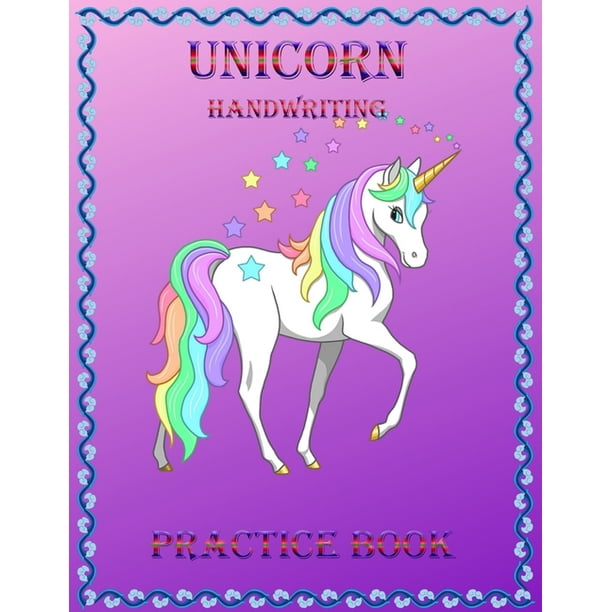 kids press house unicorn handwriting practice book