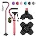 thumbnail image 3 of BeneCane Walking Cane Adjustable Cane with Offset Soft Cushioned Handle for Men & Women Lightweight Comfortable Extra Stability Base Mobility Aid for Men Women and Seniors Red, 3 of 4