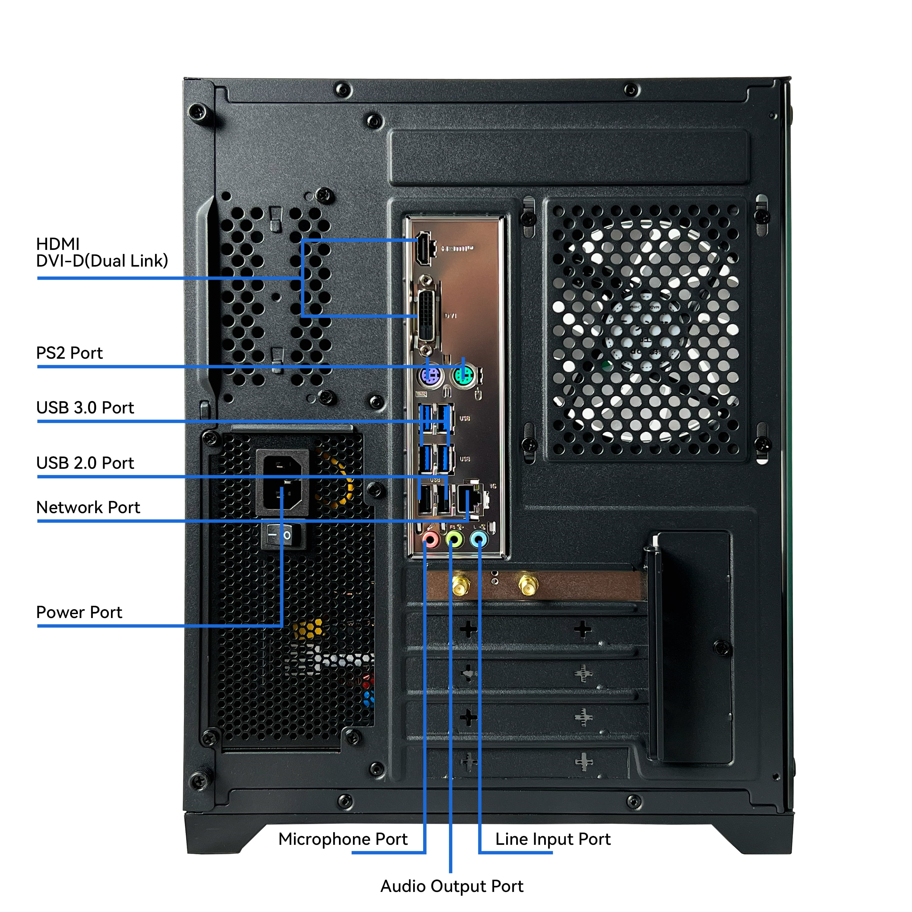 YAWYORE Gaming PC Desktop Computer,AMD Ryzen 5 5600GT,16GB RAM 512G M.2 NVMe Wi-Fi+BT,Game Design Office console,Sea View Room,Prebuilt