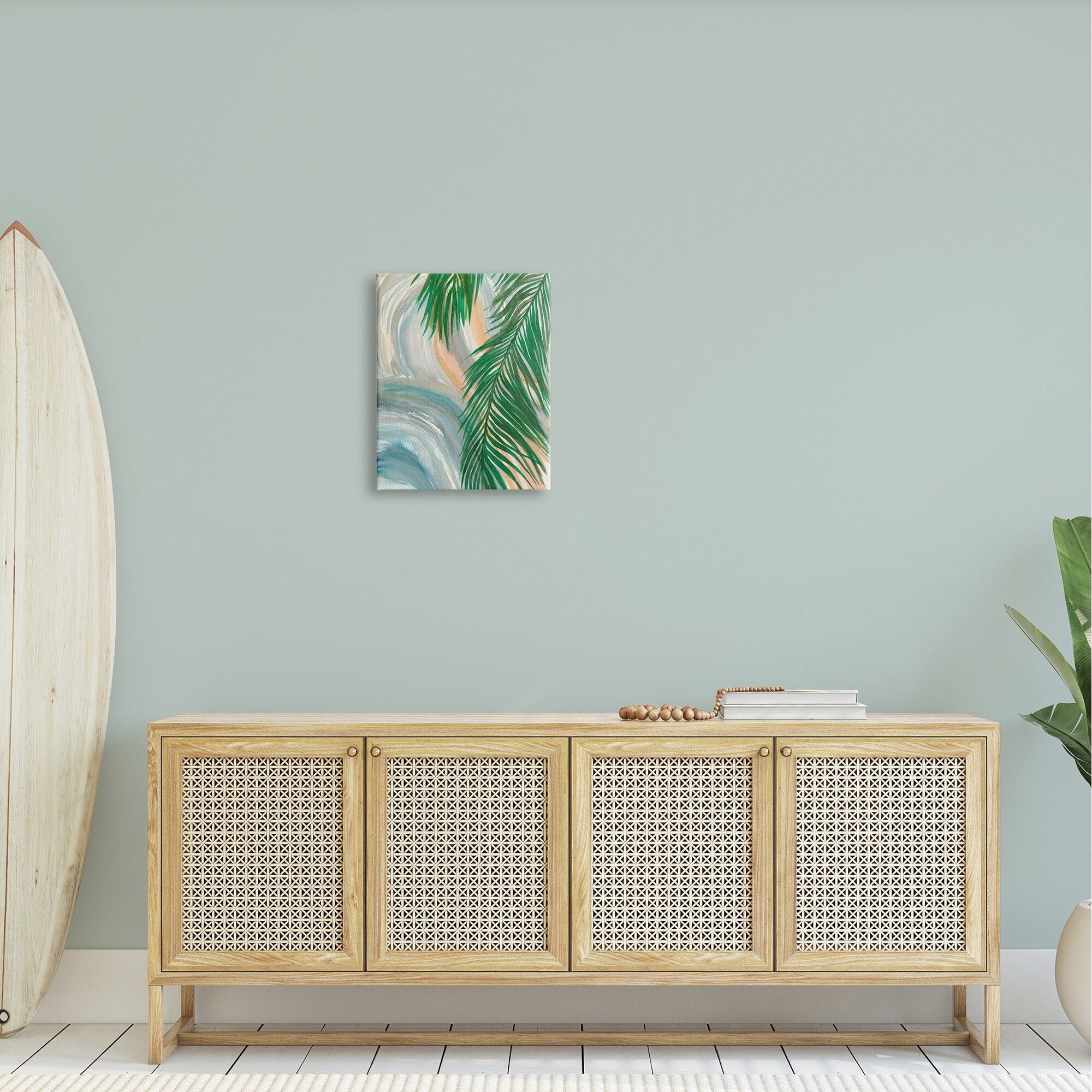 Stupell Industries Tropical Palm Tree Leaves Close Up Swirl Pattern Painting Gallery Wrapped Canvas Print Wall Art, Design by Elvira Errico