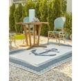 thumbnail image 4 of Unique Loom Outdoor Coastal Collection Area Rug - Anchor (7' 10" x 10' Rectangle Navy Blue/Light Blue), 4 of 11