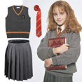 thumbnail image 2 of Nueva capa mágica, bata, disfraz de Hermione Granger, disfraz de Harry Potter, bufanda LED, gafas, ropa de Cosplay de Gryffindor, accesorios de regalo, 2 of 5