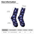thumbnail image 2 of Fotbe Skull flower leaf purple Calcetas Largas con Estampado para Hombre y Mujer – Calcetas de Compresión Transpirables y Elásticas, Viajar y Uso Diario Talla 5-11, 2 of 6