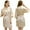 Champagne Gold, variant on XBASW 1PCS Women's Satin Robe Solid Color Silk Bathrobe with V-Neck 3/4 Sleeves Sleepwear Robe for Summer S-2XL