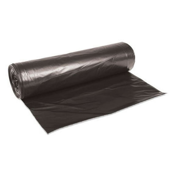 Low-Density Waste Can Liners, 56 Gal, 0.6 Mil, 43" X 47", Black, 100/carton | Bundle of 5 Cartons