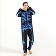thumbnail image 1 of Halloween Family Matching 3d Skeleton Bone Frame Onesie Jumpsuit Adult Kids Party Fancy Dress Up, 1 of 4