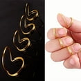 thumbnail image 4 of 4 Pcs Cure-Doigts en Acier Inoxydable Style Guitare Basse Plectre Argent, 4 of 7
