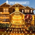 thumbnail image 4 of Outdoor Christmas Decorations Lights, 12FT 344 LEDs Color Changing Smart Waterfall Christmas Tree Lights with Remote & Sync Music, LED String Lights Outdoor Waterproof for Party Wedding Xmas Decor, 4 of 7