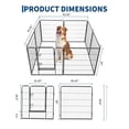 thumbnail image 7 of Dog Playpen Outdoor,Heavy Duty  Metal Dog Fence with Gate,Portable Dog Fence RV Camping,Yard,Pet Exercise Pen for Large/Small Dogs, 7 of 7