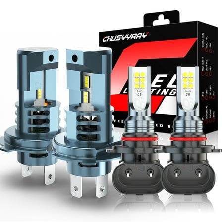 For Kia Rio 2012-2023 4x Combo LED Headlight High/Low Beam   Fog Light Bulbs