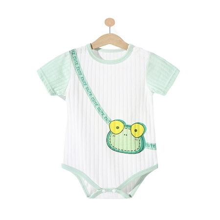 

huanledash Romper Toddlers Romper Cartoon Print Skin Friendly Cotton Baby Unisex Bodysuit for Birthday Party