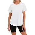 thumbnail image 6 of Quick-Dry Athletic T-Shirt for Women - Lightweight Short Sleeve Crew Neck Top, Moisture-Wicking Workout & Running Shirt White XXXL, 6 of 7