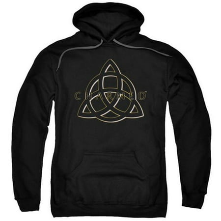 Trevco Charmed-Triple Linked Logo - Adult Pull-Over Hoodie - Black, Large