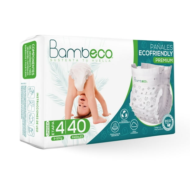 Panales para Bebe Etapa 4 Desechables Ecologicos Caja con 240 Piezas Bambeco BE DS04 Bodega Aurrera en linea