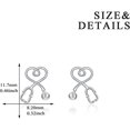 thumbnail image 2 of AOBOCO Christmas Gifts 925 Sterling Silver Stethoscope Earrings Simulated Birthstone Crystals Gifts for Her Nurse Medical Student, 2 of 6