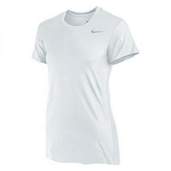 Nike Women's Legend Short Sleeve Poly Top (Small, White)