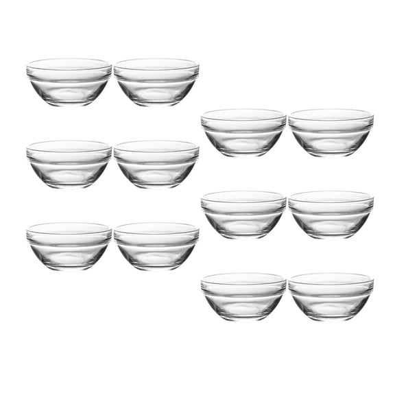 NIAIZEK 12pcs Clear Glass Ramekins Set for Pudding Jelly Dessert Baking Kitchen Use and Versatile